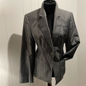 ** VINTAGE ** Men’s glittering blue “denim” look jacket size 36